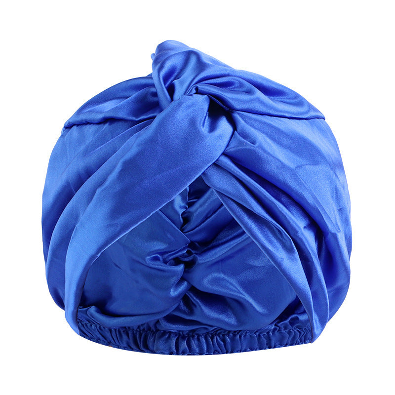 Artificial Silk Double-layer Cross Twist Nightcap