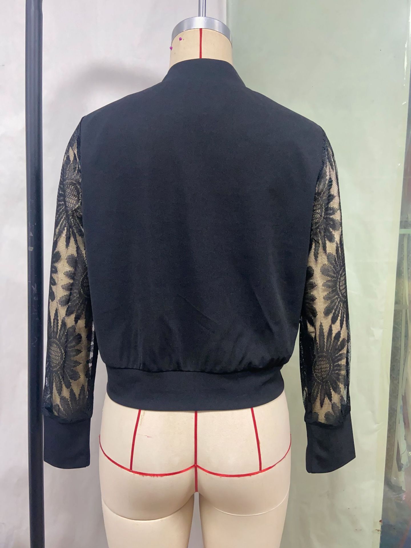 Women's Casual Jacket Black Fashion Long Sleeve