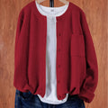 Pure Color Warm Keeping Knitted Cardigan For Women