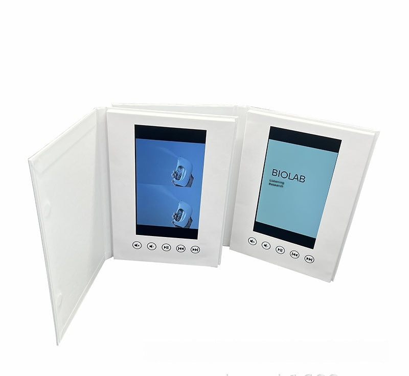 Brochure Paper Blank 7-inch Greeting Card White Hardcover Video Book