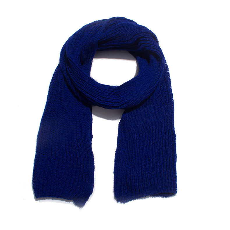 Korean Autumn And Winter Acrylic Solid Color Woolen Scarf