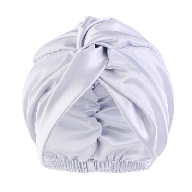 Artificial Silk Double-layer Cross Twist Nightcap