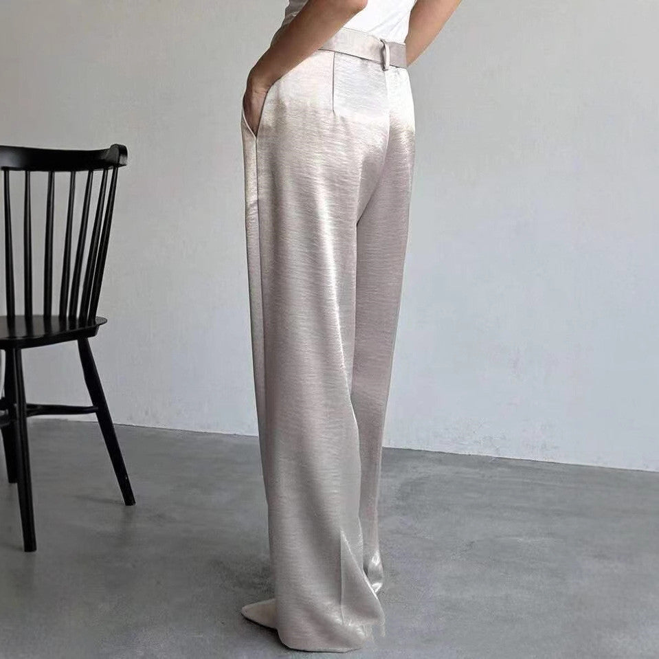 Fashionable Temperament Elegant Loose Slimming Drooping Wide-leg Pants High-grade Women's Pants