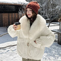 Big Fur Lapel Cotton-padded Coat Women