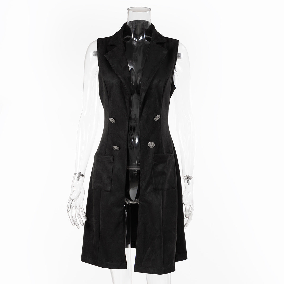 Fashionable Suede Slim-fit Retro Elegant Vest For Women