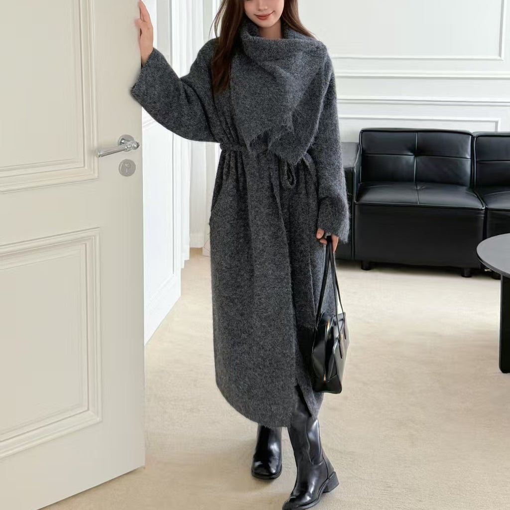 Korean Style Idle Style Lapel Sweater Coat For Women