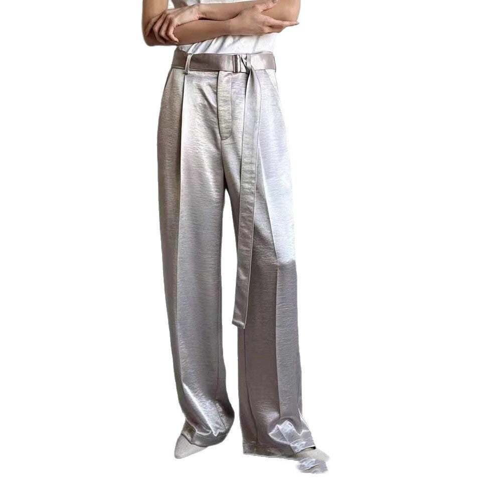 Fashionable Temperament Elegant Loose Slimming Drooping Wide-leg Pants High-grade Women's Pants