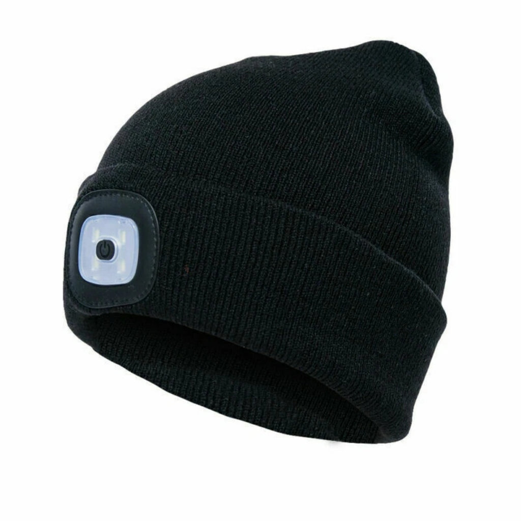 LED Beanie Hats Rechargeable Unisex High Powered Head Lamp Torch Light Cap