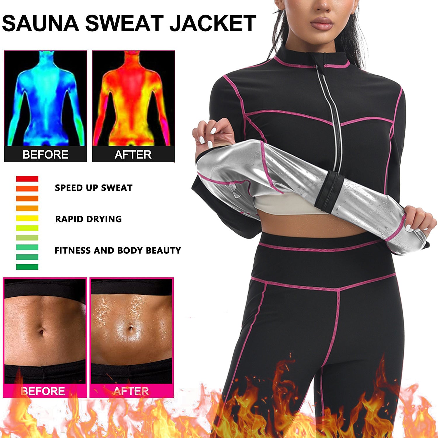 Women's Body Shaping Skinny Burst Into Sweat Suit