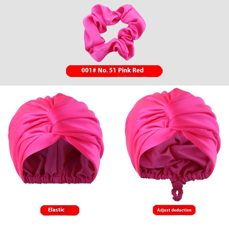 Women's Two-tier Adjustable Silk Makeup Cap