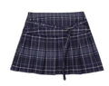 Retro Large Size High Waist College Style A- Line Pleated Skirt