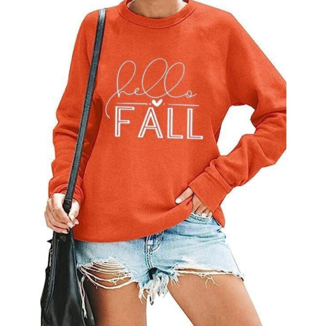 Round Neck Casual Long Sleeve Sweatshirt Christmas