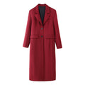 Fashion Simple Two-color Slim Temperament Long Overcoat Outerwear Women