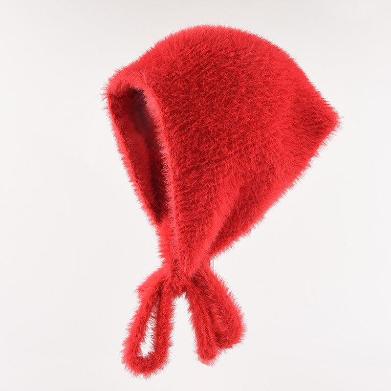 Women's Autumn And Winter Warm Plush Knitted Hat