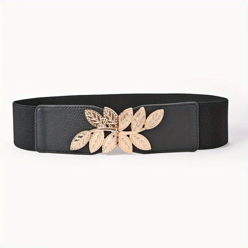Elegant Retro Metal Buckle Belt Women