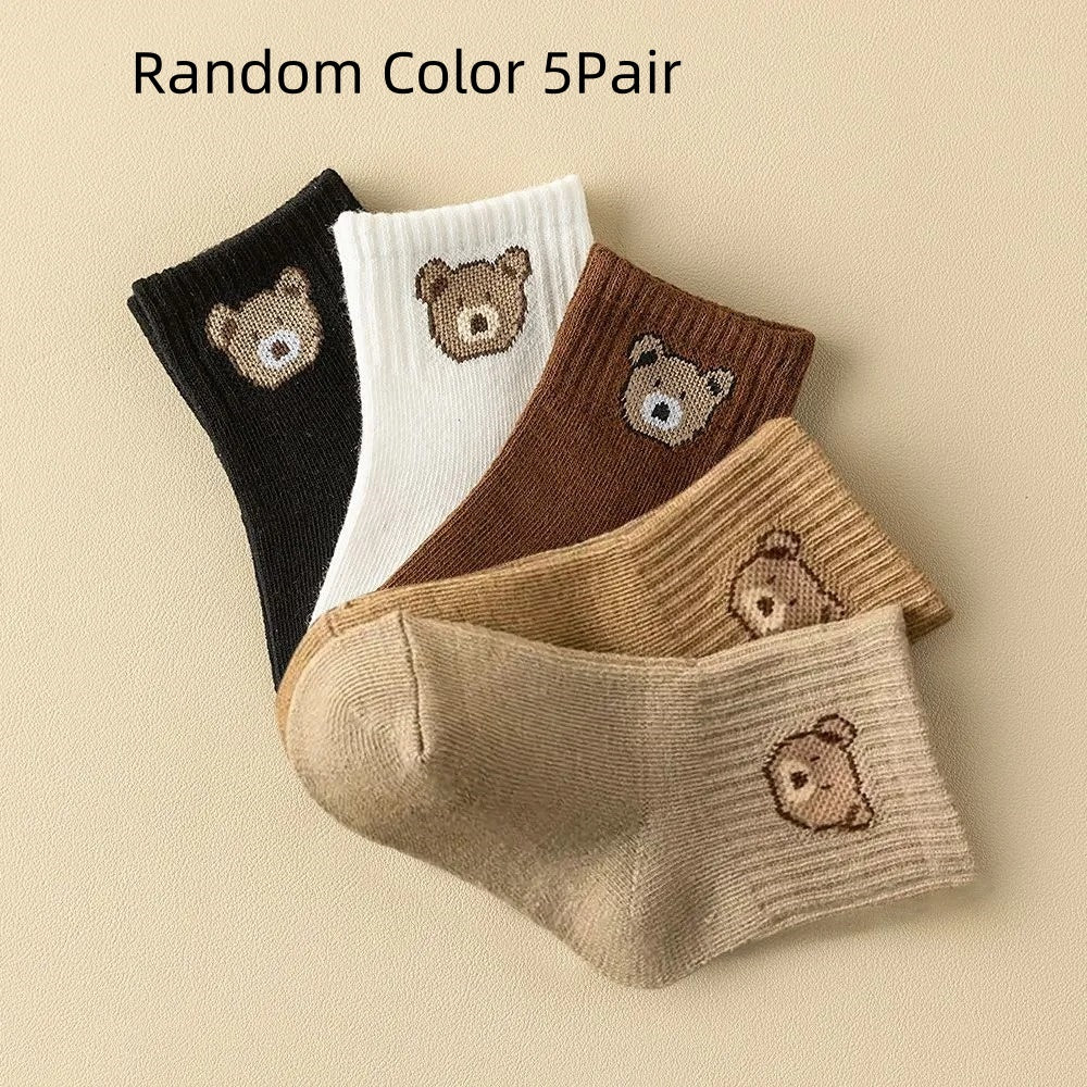 Cute Embroidered Waist High Elastic Socks