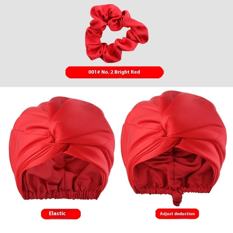 Women's Two-tier Adjustable Silk Makeup Cap