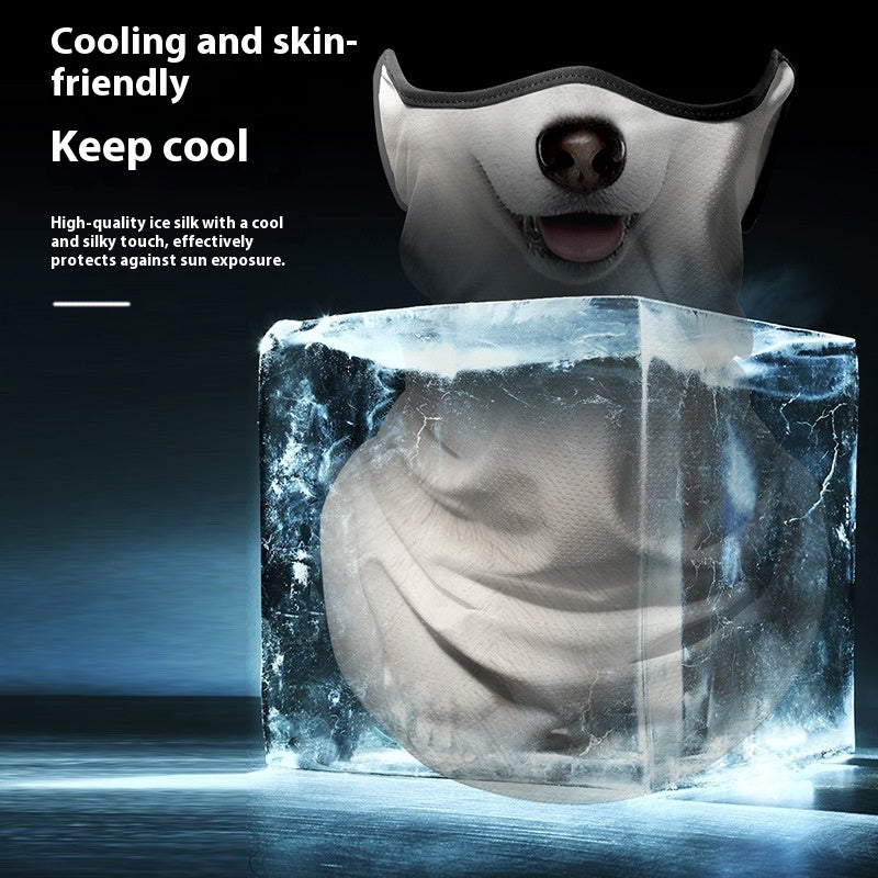 Sunscreen Hanging Ear Ice Silk Breathable Outdoor Sports Motorcycle Cycling Mask