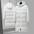 Mid-length Couple Men's And Women's Winter Down Hooded Jacket