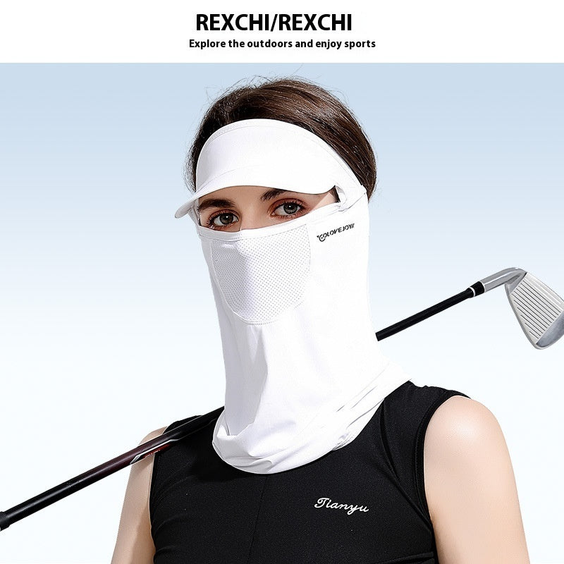 Summer Sunscreen Mask Ice Silk Outdoor Sunshade Face And Neck Protection