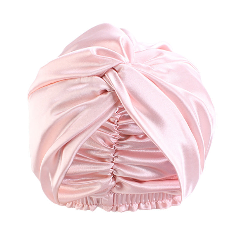 Artificial Silk Double-layer Cross Twist Nightcap