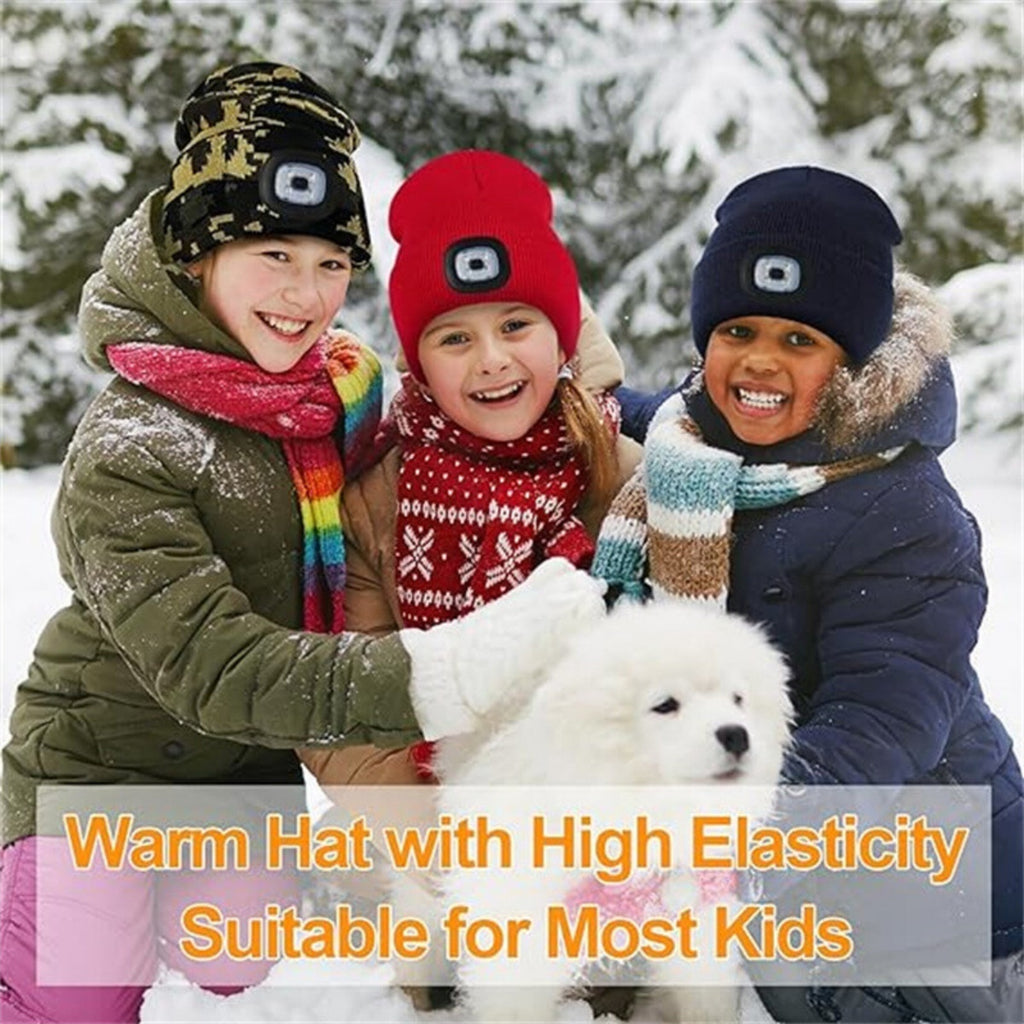LED Beanie Hats Rechargeable Unisex High Powered Head Lamp Torch Light Cap